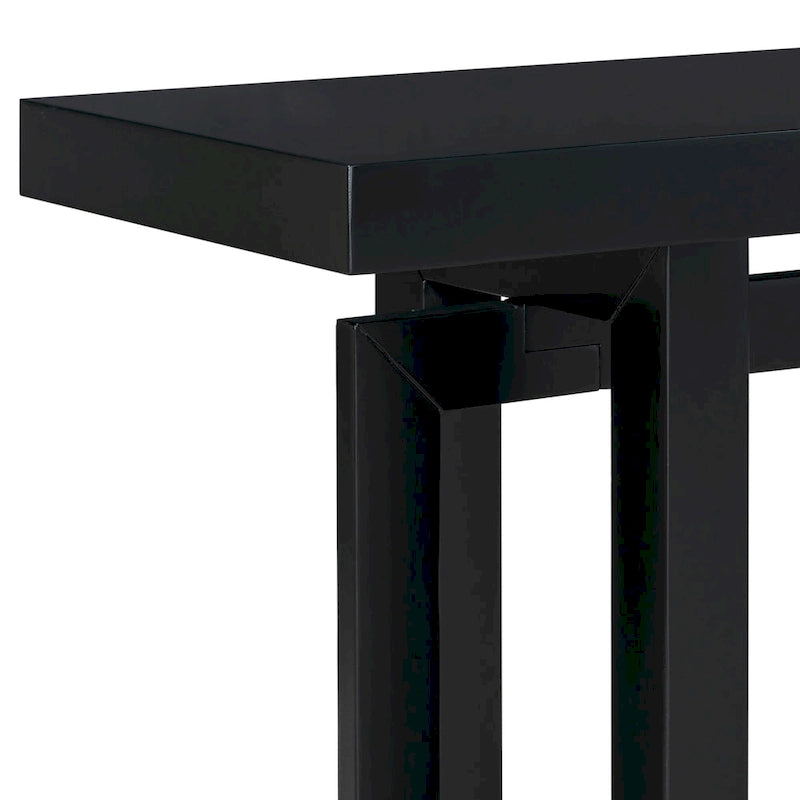 Console contemporaine avec plateau en bois, Table d'entrée extra longue pour entrée, couloir, salon, foyer