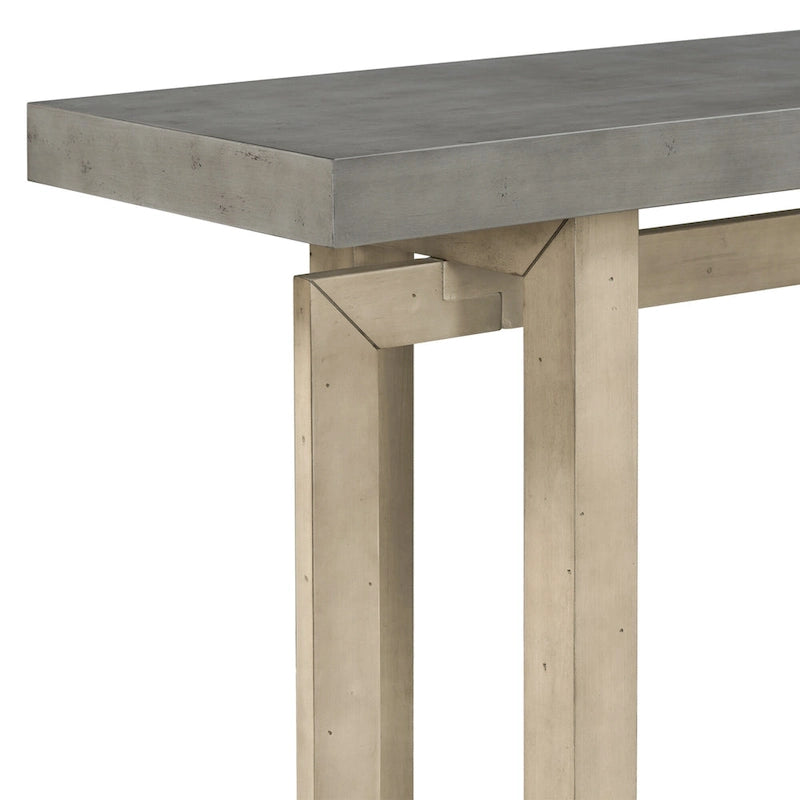 Console contemporaine avec plateau en bois, Table d'entrée extra longue pour entrée, couloir, salon, foyer