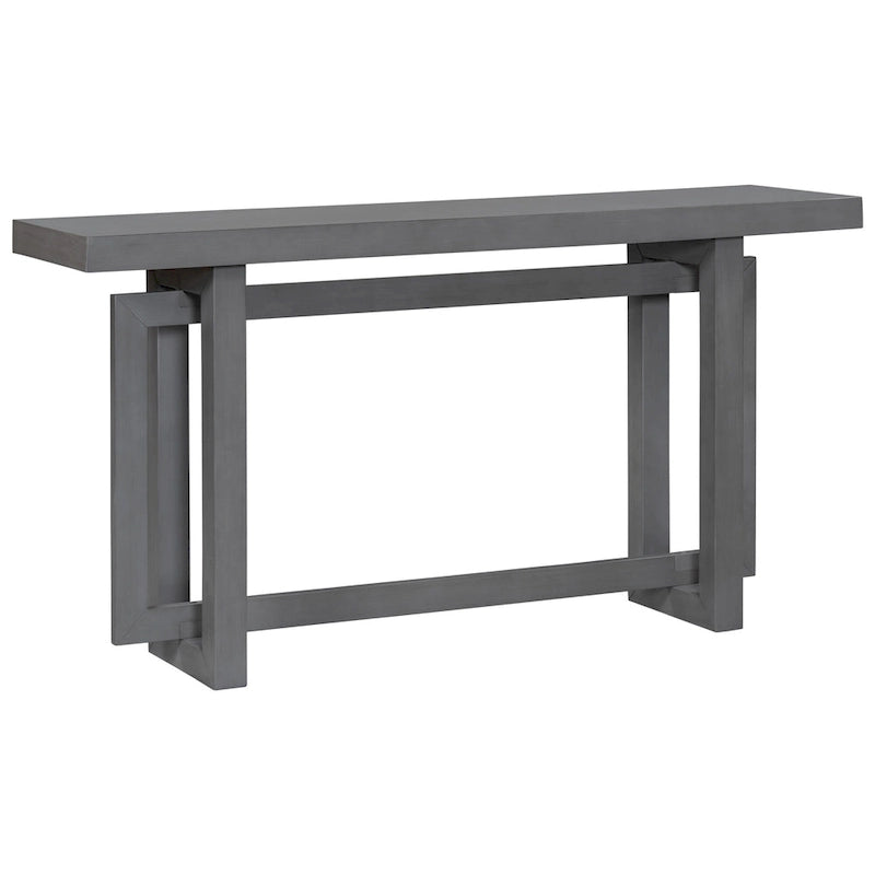 Console contemporaine avec plateau en bois, Table d'entrée extra longue pour entrée, couloir, salon, foyer