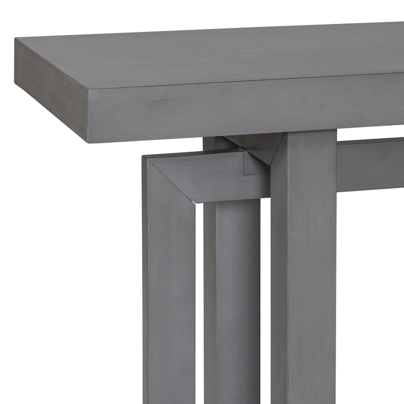 Console contemporaine avec plateau en bois, Table d'entrée extra longue pour entrée, couloir, salon, foyer
