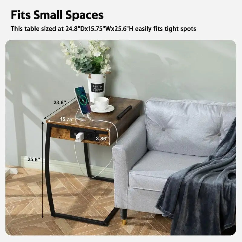 Tables de service TV – 23,6P x 15,75L x 28,5H