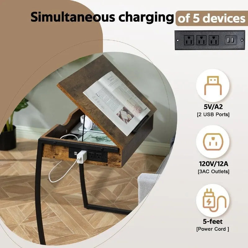 Tables de service TV – 23,6P x 15,75L x 28,5H