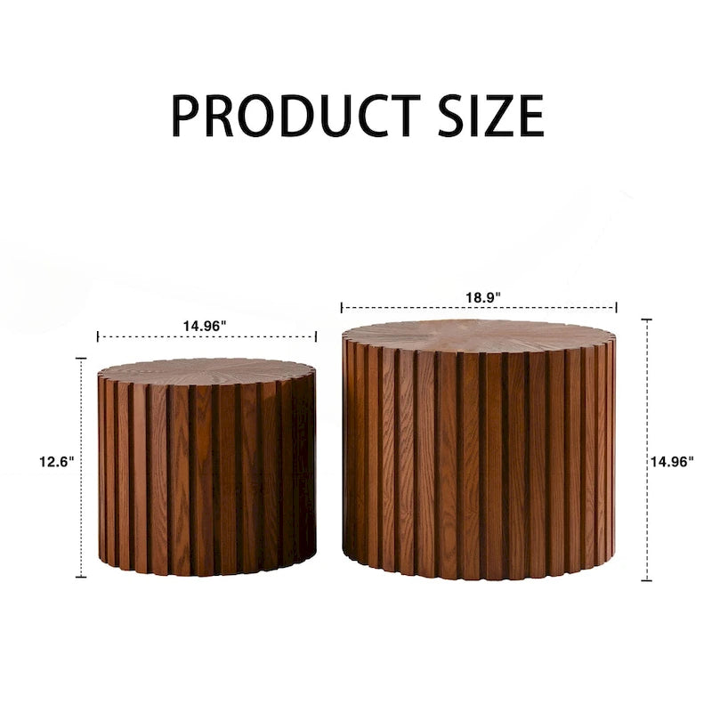 Table Basse Ronde Exquise en Bois pour Petits Espaces, Aucun Assemblage Requis