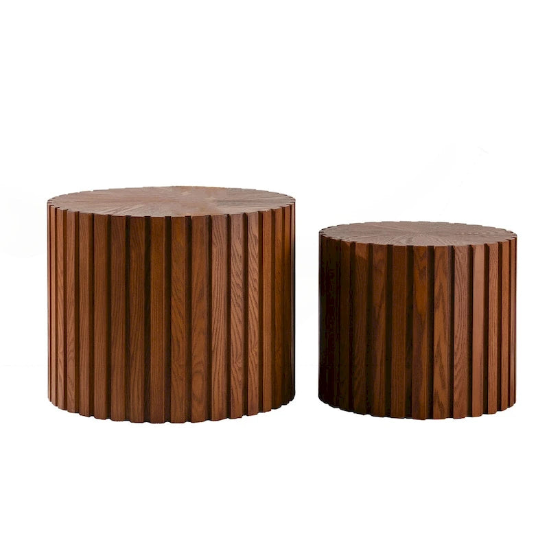 Table Basse Ronde Exquise en Bois pour Petits Espaces, Aucun Assemblage Requis