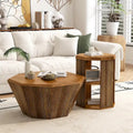 Tables basses octogonales en bois d'hévéa de 31,5" (lot de 2 pièces)