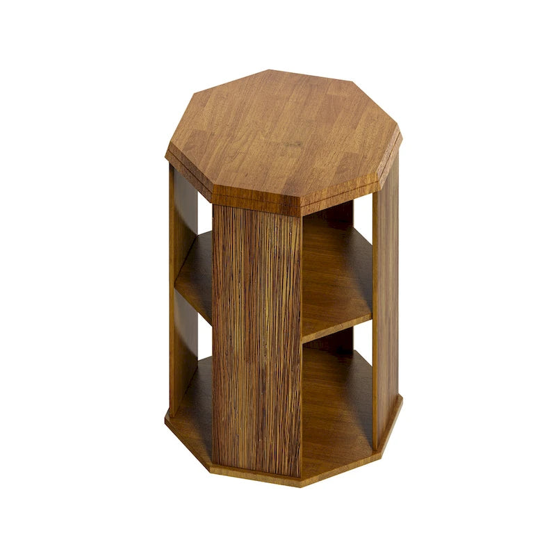 Tables basses octogonales en bois d'hévéa de 31,5" (lot de 2 pièces)