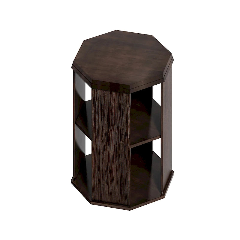Tables basses octogonales en bois d'hévéa de 31,5" (lot de 2 pièces)