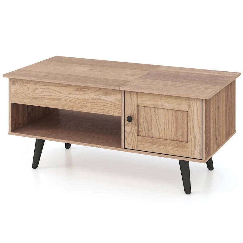 Table basse à plateau relevable Costway avec compartiment de rangement caché - Voir détails