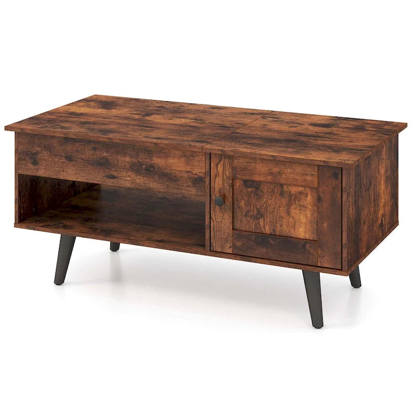 Table basse à plateau relevable Costway avec compartiment de rangement caché - Voir détails
