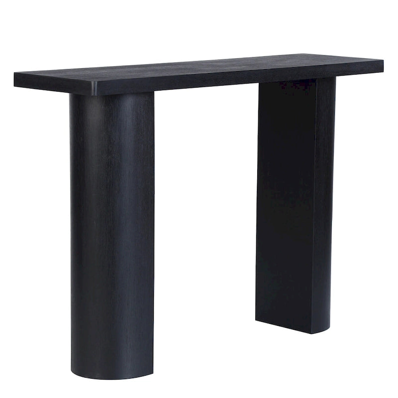 Console en bois de manguier demi-lune par East at Main
