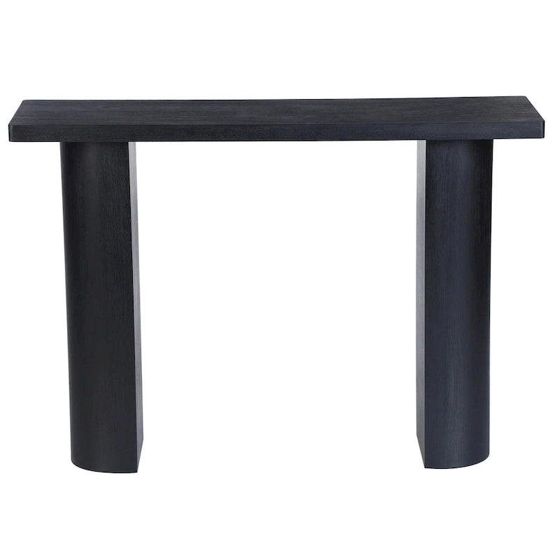 Console en bois de manguier demi-lune par East at Main