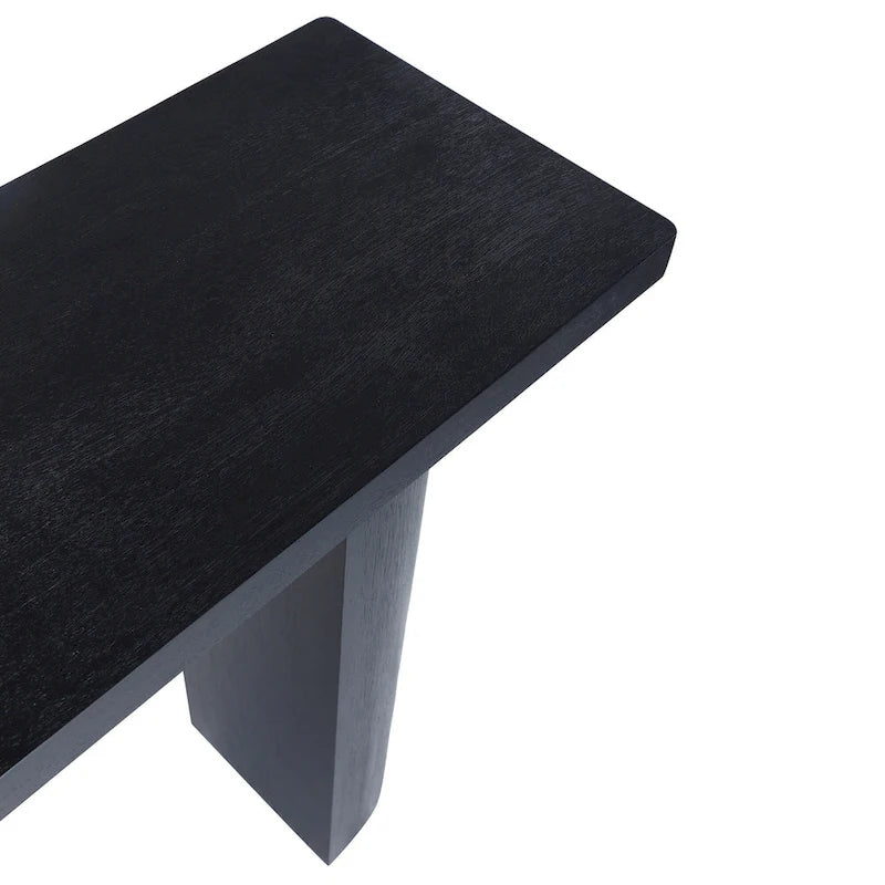 Console en bois de manguier demi-lune par East at Main