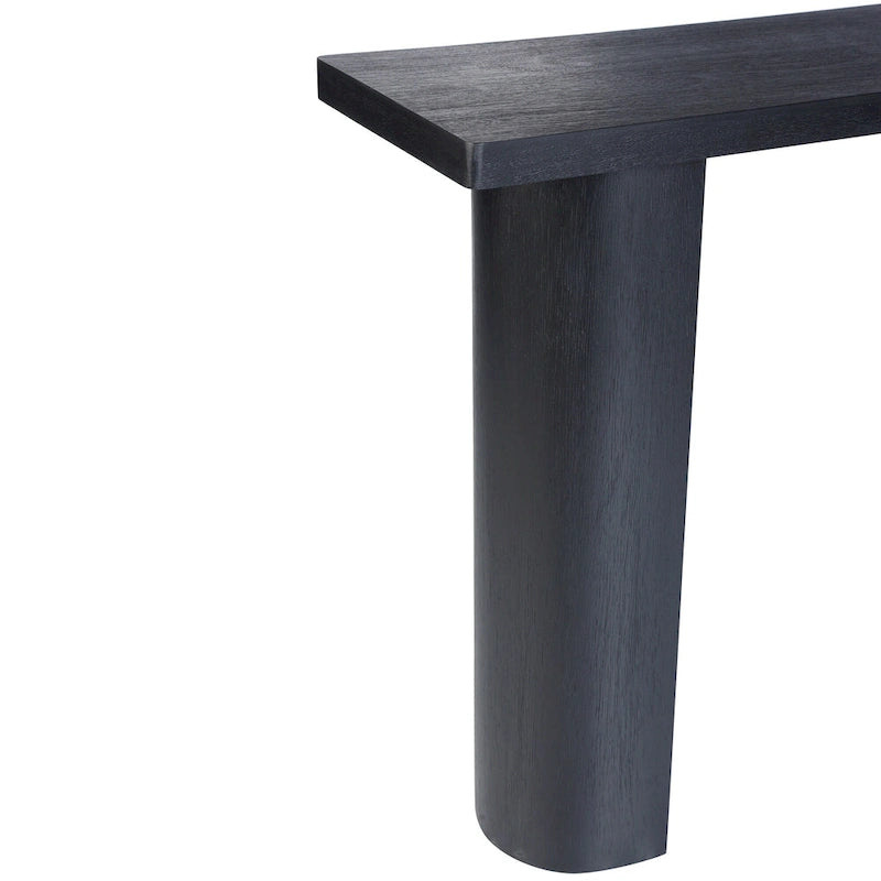 Console en bois de manguier demi-lune par East at Main
