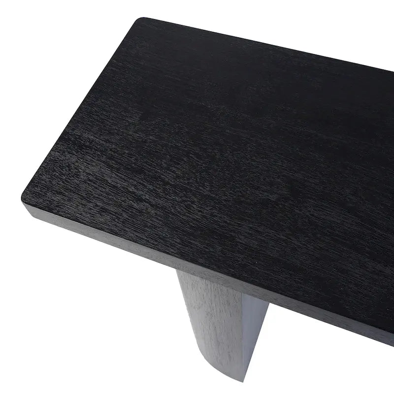 Console en bois de manguier demi-lune par East at Main