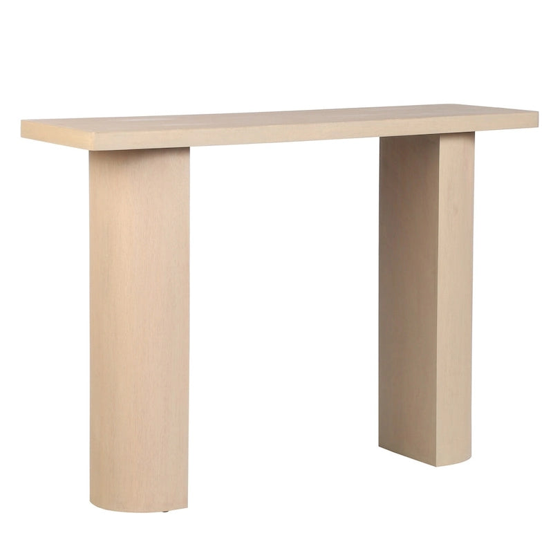 Console en bois de manguier demi-lune par East at Main