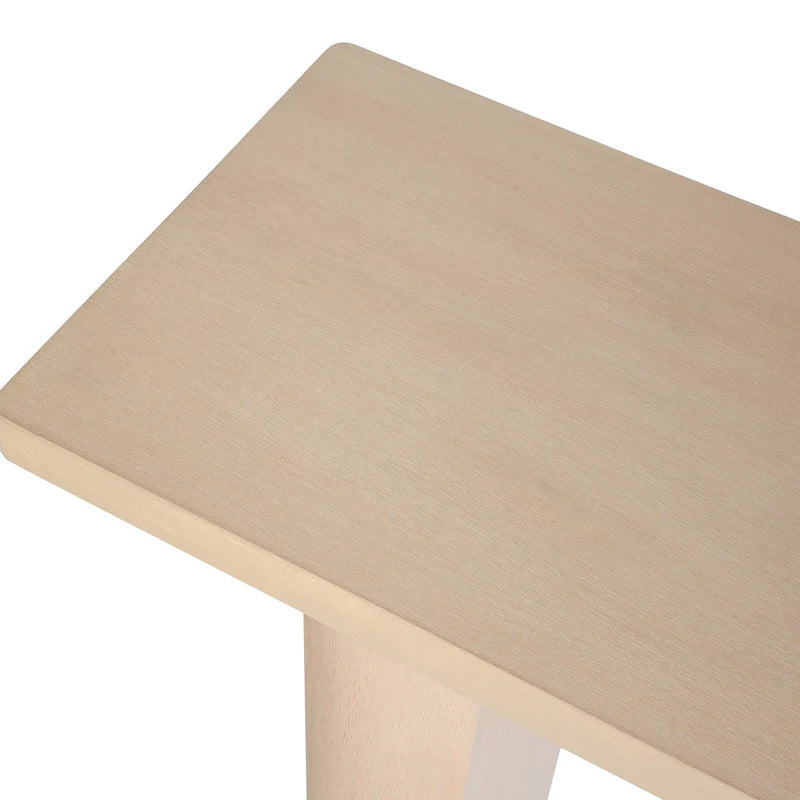 Console en bois de manguier demi-lune par East at Main