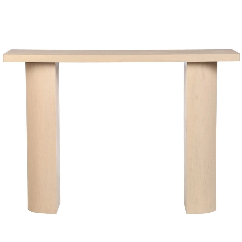 Console en bois de manguier demi-lune par East at Main