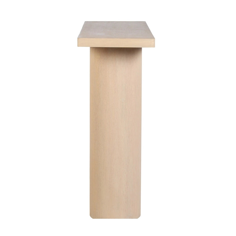 Console en bois de manguier demi-lune par East at Main