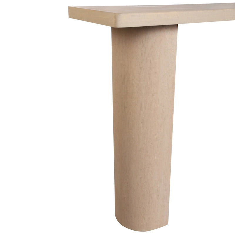 Console en bois de manguier demi-lune par East at Main