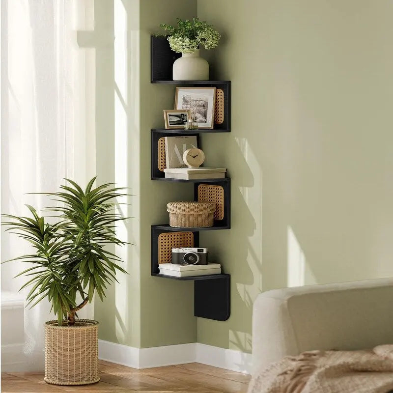 Étagère d'angle à 5 niveaux - 20 P x 20 L x 126 H cm