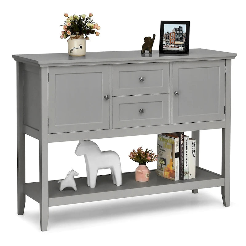 Table console en bois Costway avec tiroirs