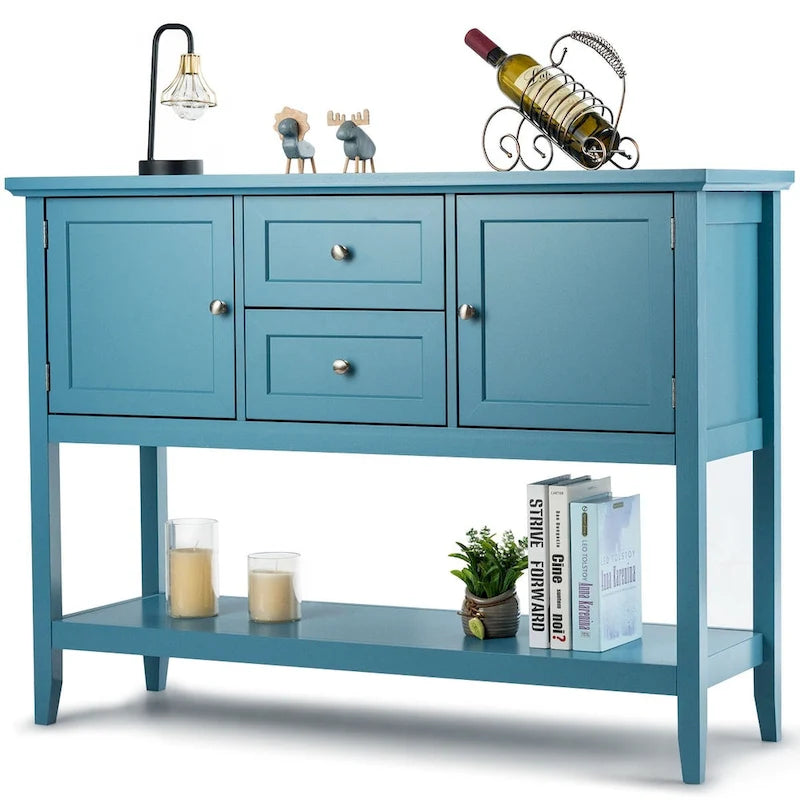 Table console en bois Costway avec tiroirs