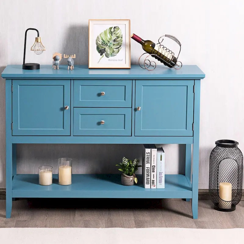 Table console en bois Costway avec tiroirs