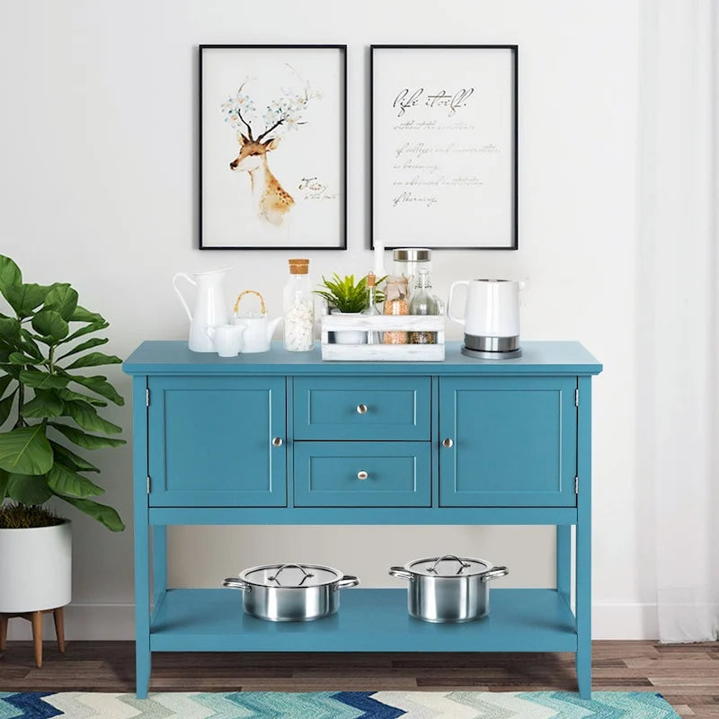 Table console en bois Costway avec tiroirs