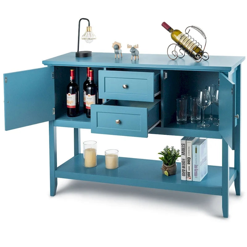 Table console en bois Costway avec tiroirs