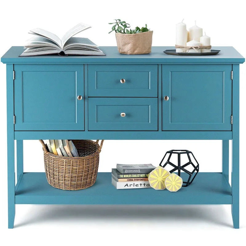Table console en bois Costway avec tiroirs