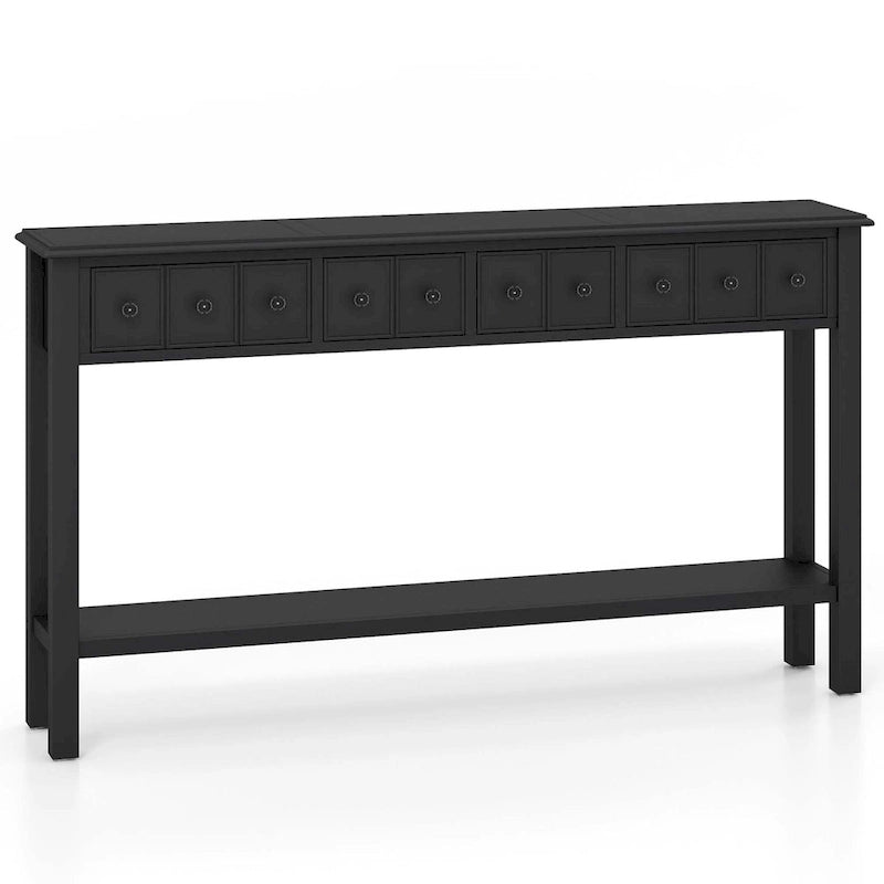 Costway 60 Table console rétro avec 4 tiroirs et - Voir détails