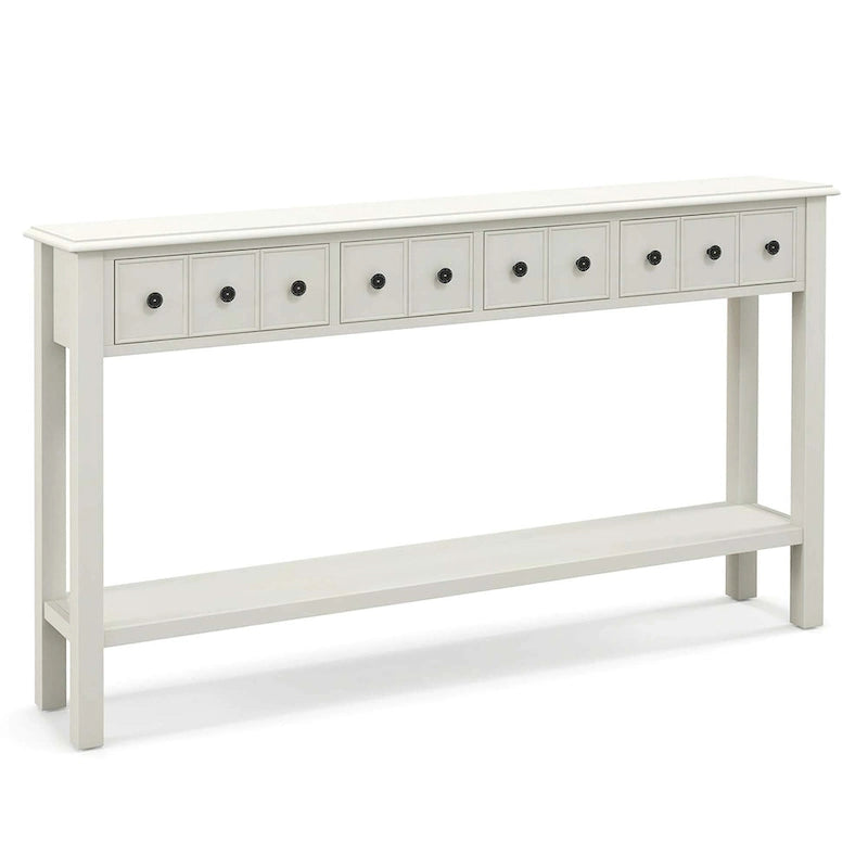 Costway 60 Table console rétro avec 4 tiroirs et - Voir détails