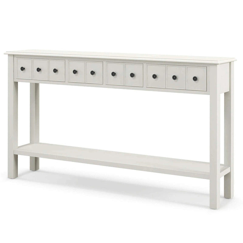 Costway 60 Table console rétro avec 4 tiroirs et - Voir détails
