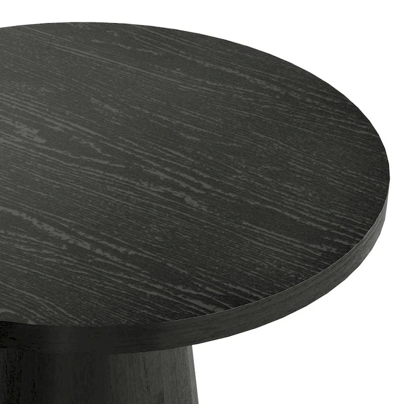 Table d'appoint piédestal ronde moderne en bois massif Vitten de Furniture of America