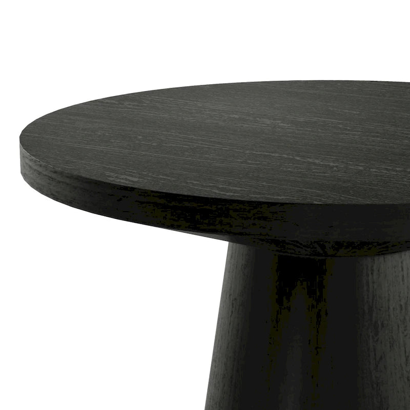 Table d'appoint piédestal ronde moderne en bois massif Vitten de Furniture of America