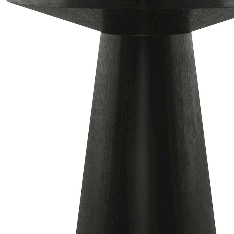 Table d'appoint piédestal ronde moderne en bois massif Vitten de Furniture of America