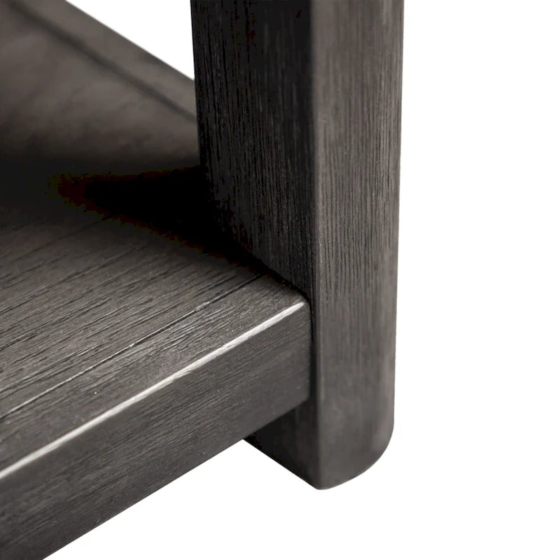 Table de canapé à 2 tiroirs en bois de frêne gris moderne Piez de Furniture of America avec étagère ouverte