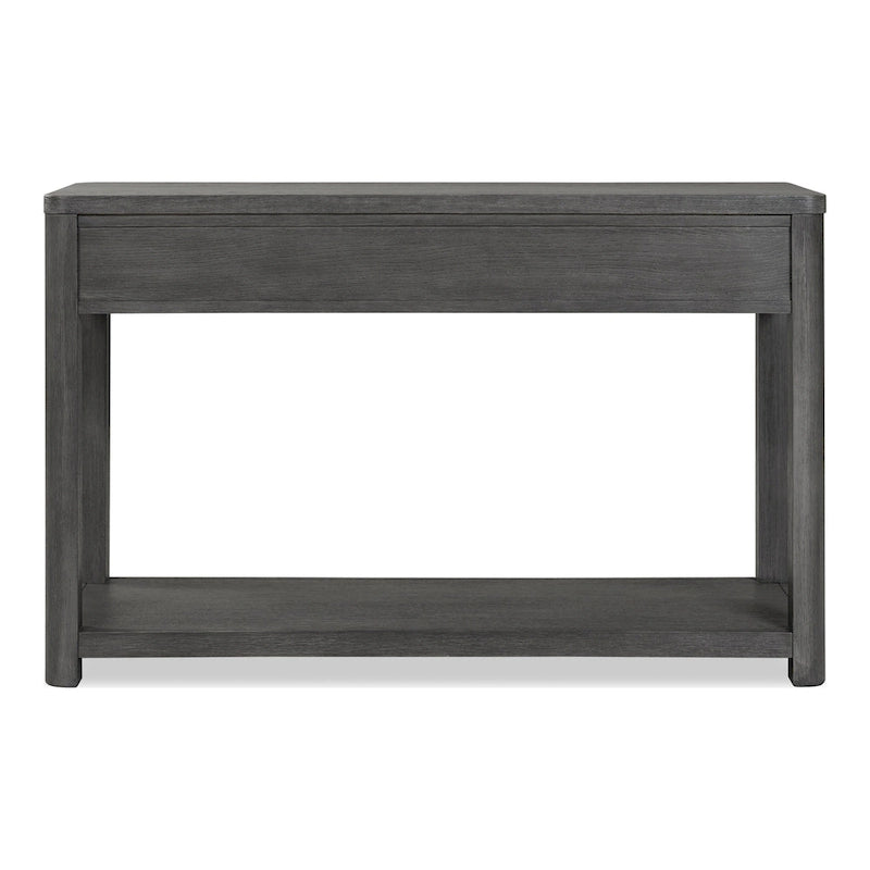 Table de canapé à 2 tiroirs en bois de frêne gris moderne Piez de Furniture of America avec étagère ouverte