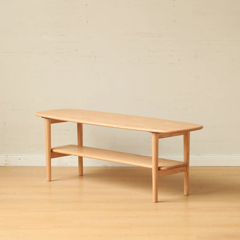 Christopher Knight Home - Table basse en chêne massif Hudson avec étagère de rangement pour salon et bureau à domicile