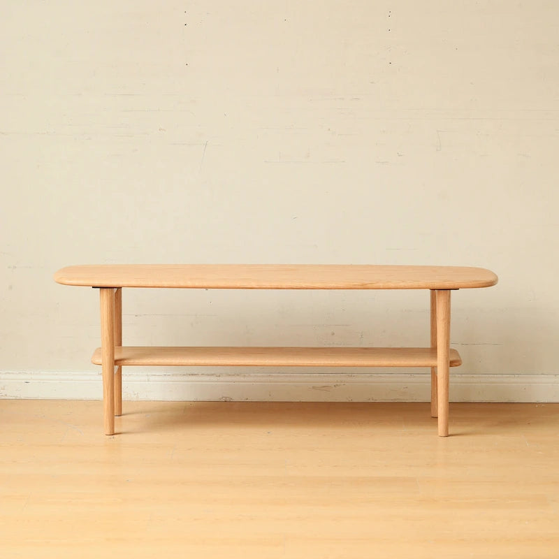 Christopher Knight Home - Table basse en chêne massif Hudson avec étagère de rangement pour salon et bureau à domicile