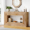 Console étroite en bois de 150 cm de long pour salon, table d'entrée