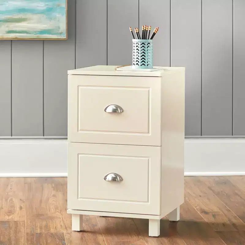 2 Drawer Filing Cabinet - White