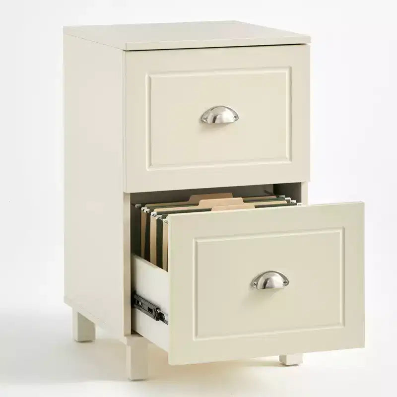 2 Drawer Filing Cabinet - White