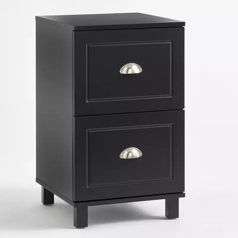 2 Drawer Filing Cabinet - White