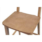 Tabouret de bar 29 po en bois massif vieilli avec dossier
