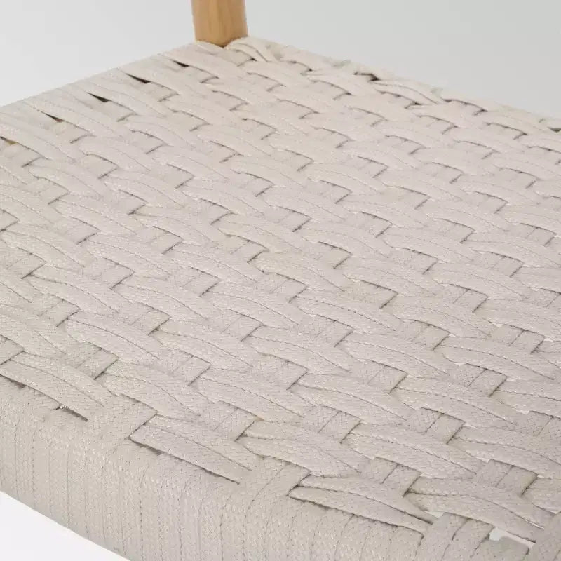 Mid Century Modern Accent Chair White – Wool & Cotton Blend, No Assembly Required