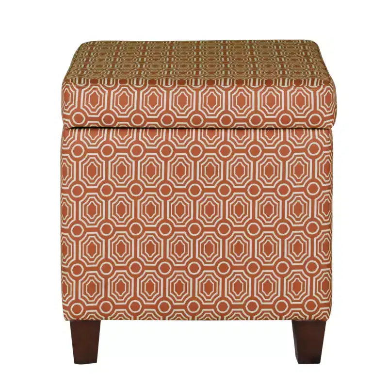 Storage Cube Ottoman - Orange