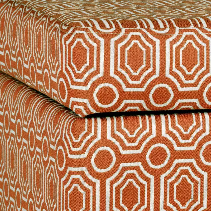 Storage Cube Ottoman - Orange