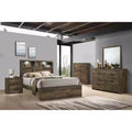 5 Drawer Chest Walnut – Vertical Storage, Bronze Hardware, MDF Composite