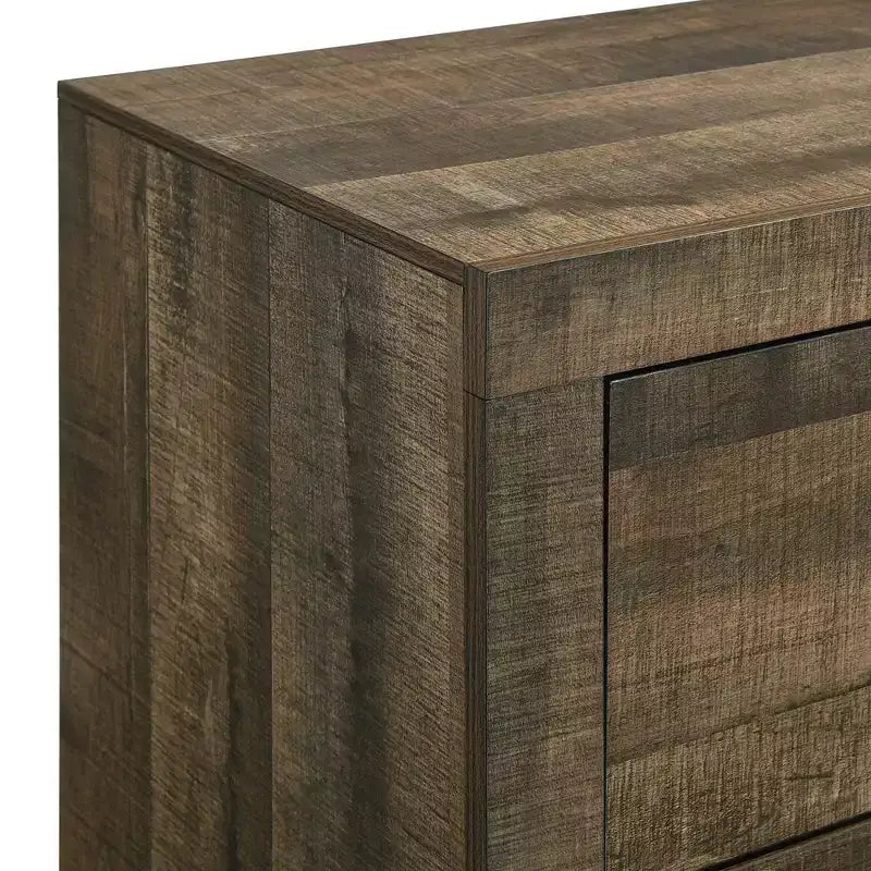 5 Drawer Chest Walnut – Vertical Storage, Bronze Hardware, MDF Composite